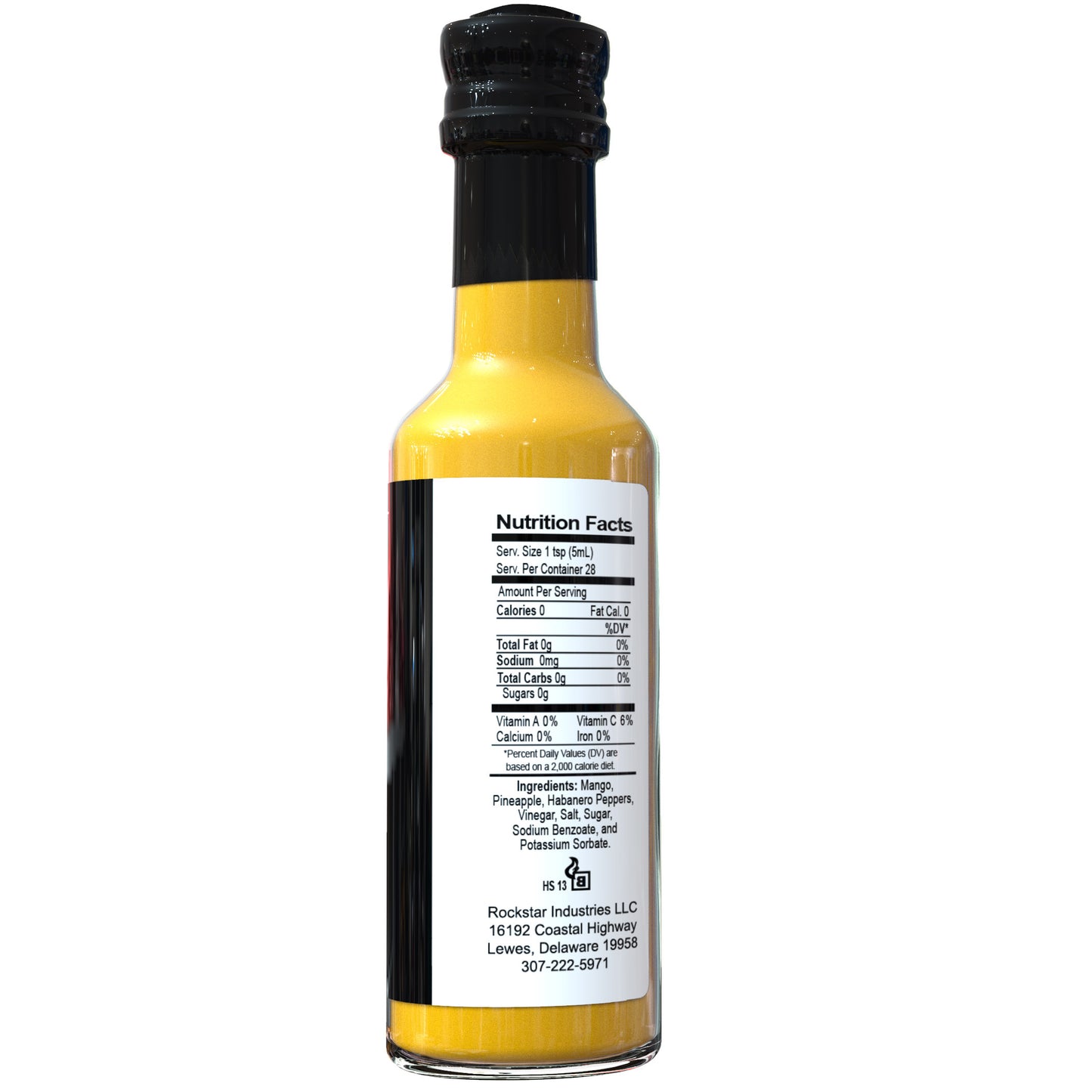 Rockstar Mango Pineapple Hot Sauce - 5 oz (1 Pack)