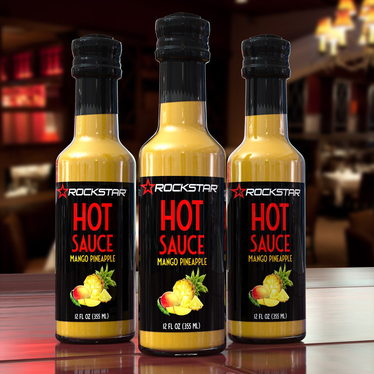 Rockstar Mango Pineapple Hot Sauce - 5 oz (1 Pack)