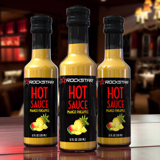 Rockstar Mango Pineapple Hot Sauce - 5 oz (1 Pack)
