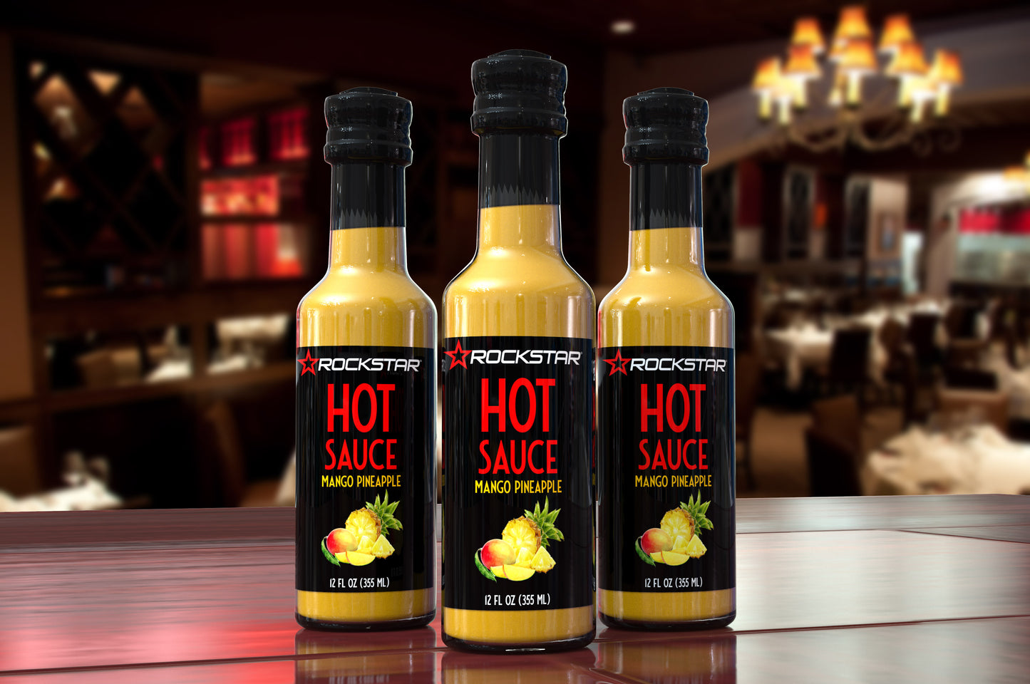 Rockstar Mango Pineapple Hot Sauce - 5 oz (1 Pack)