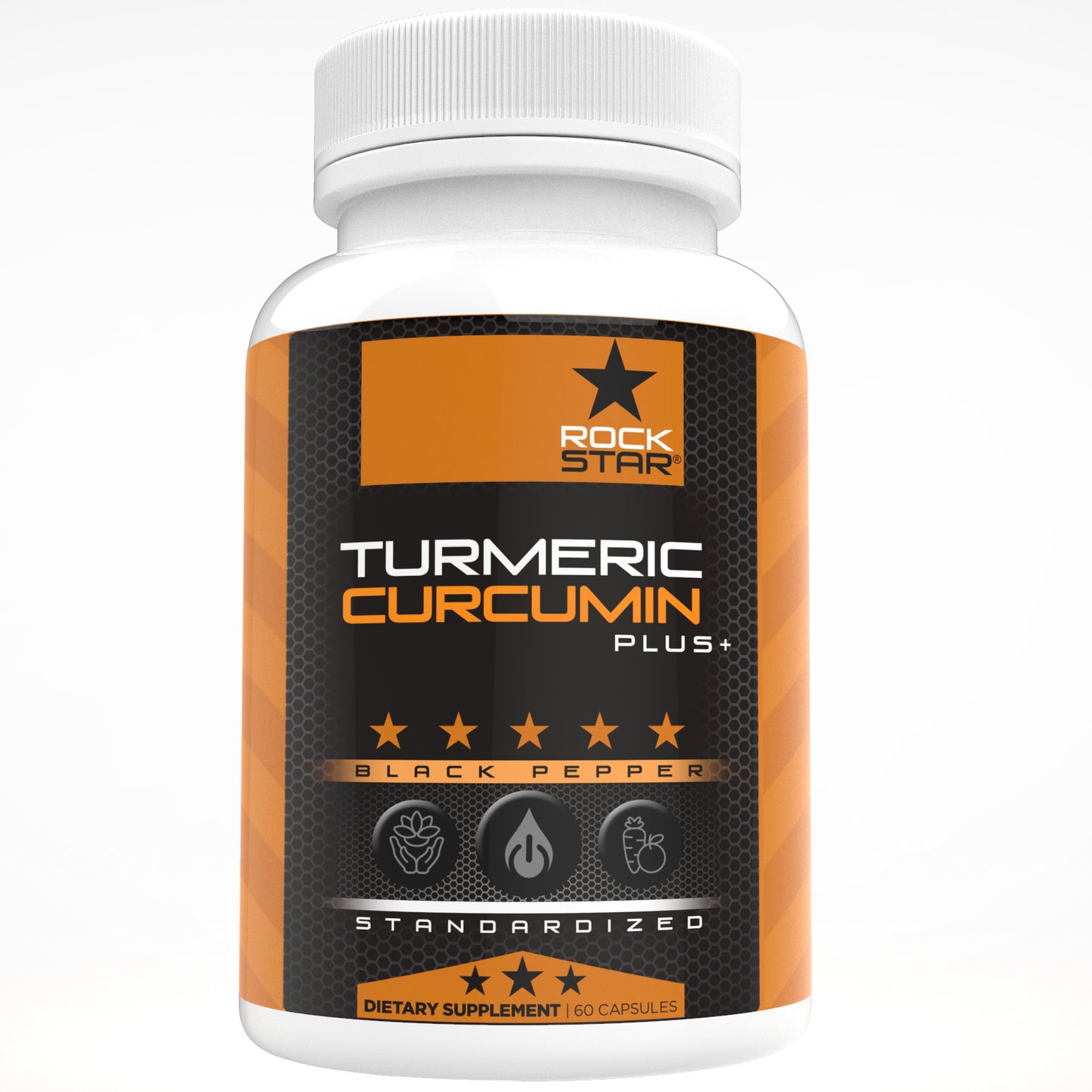 Rockstar Turmeric with Black Pepper - Dietary Supplement